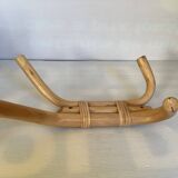 Wall-mounted bamboo coat rack