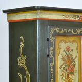 Antique German Hand Painted Cabinet, Circa 1850