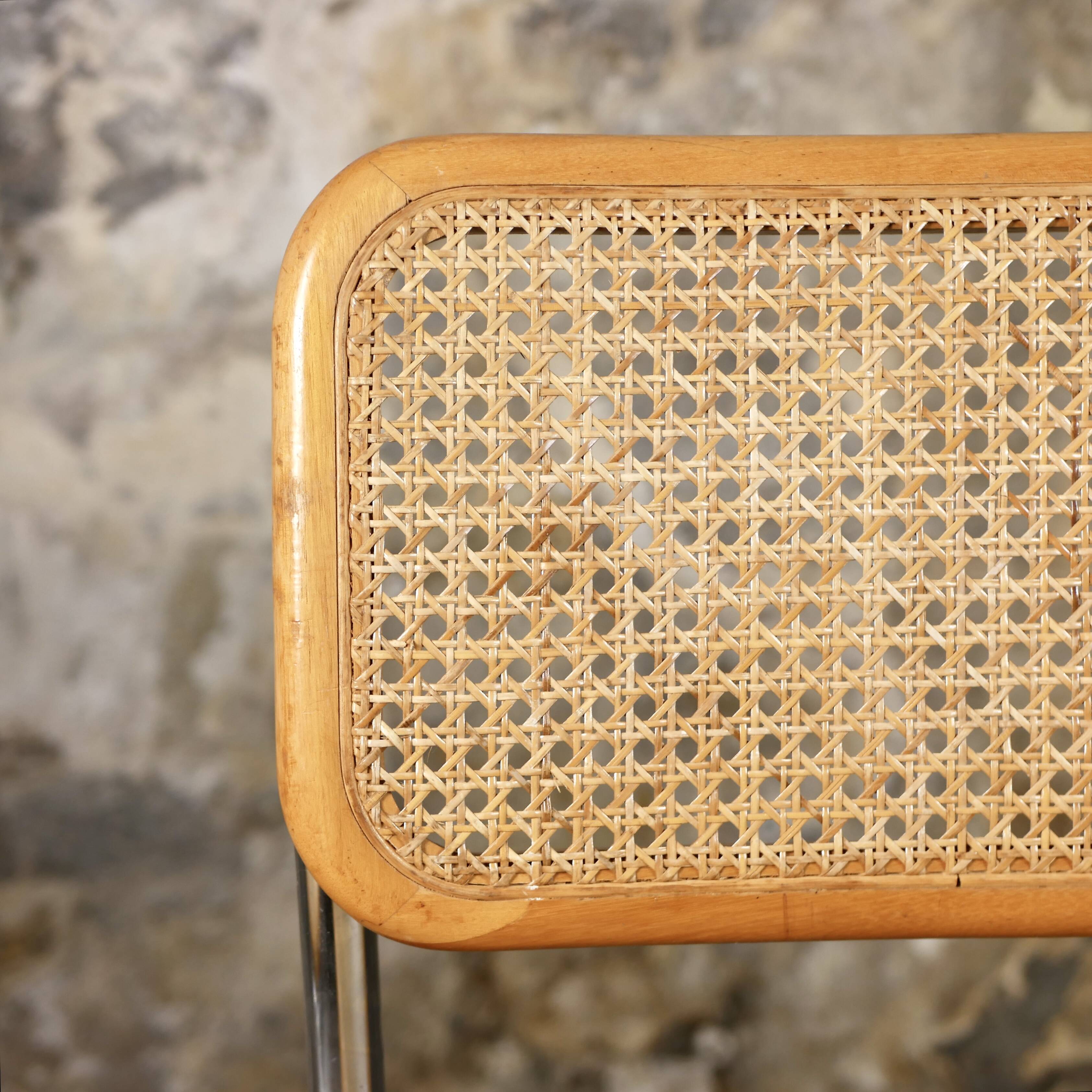 Pair of Cesca B32 wooden chairs, made in Italy, 1970s