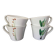 4 fine white porcelain cups with fine flower decoration