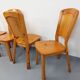 Set of 4 vintage chairs in pine from the 70s
