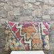 Vintage Berber kilim cushion cover: Moroccan wool cushion 60x40cm