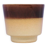 Pot de fleur beige vintage avec bordure brillante