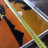 Art Deco tray in reverse painted glass