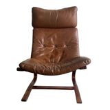 Rybo Rykken Vintage Leather Lounge Chair/Armchair/Single Seat