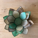 Mother-of-pearl flower candle holder