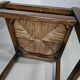 Set of 2 oak, rustic, farmhouse, ladderback dining chairs with rush seats