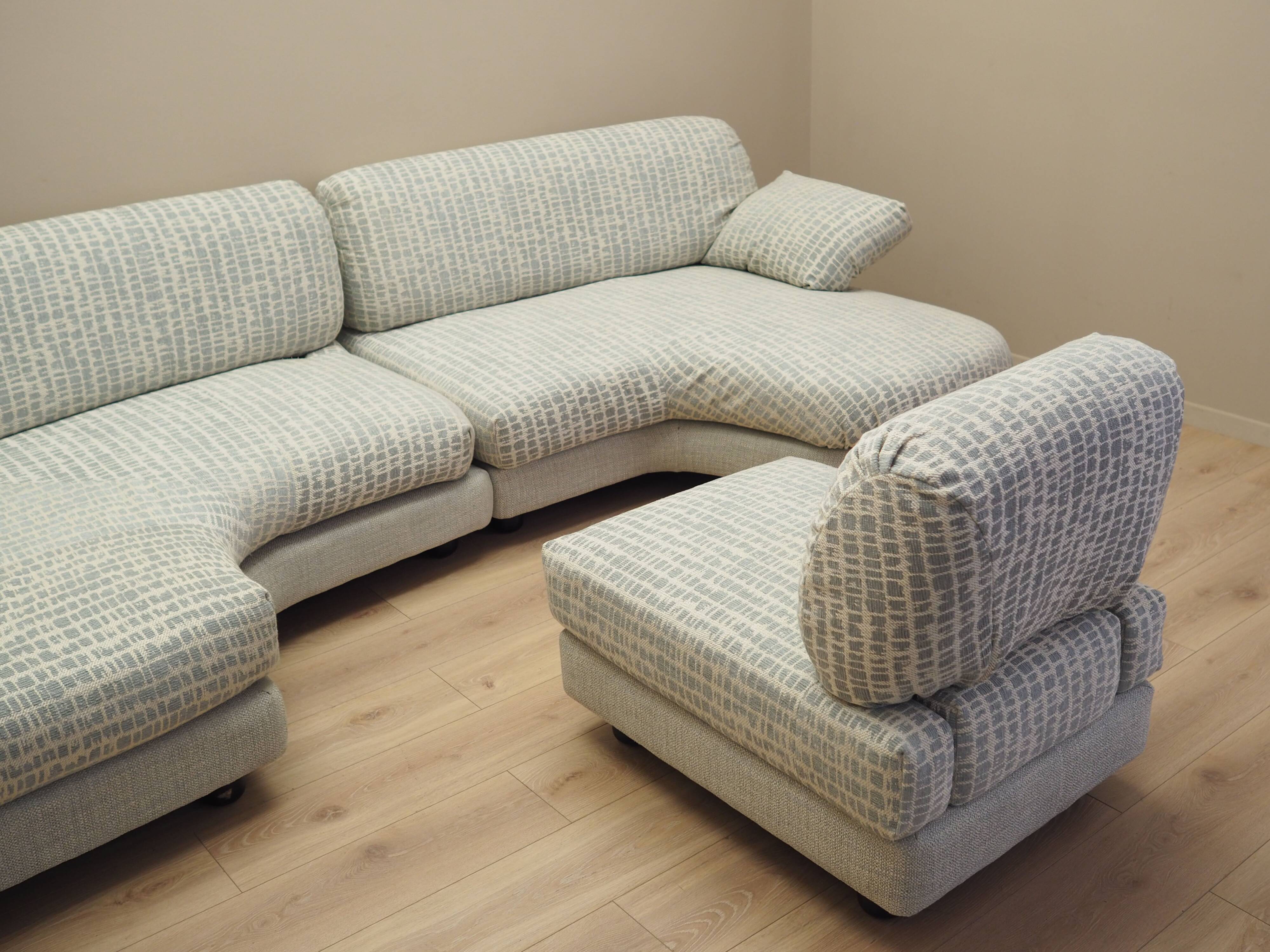 Modular corner sofa, Italian design, 1970s, production: Italy