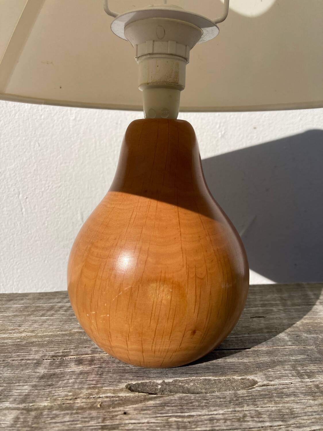 Wooden pear lamp 1980
