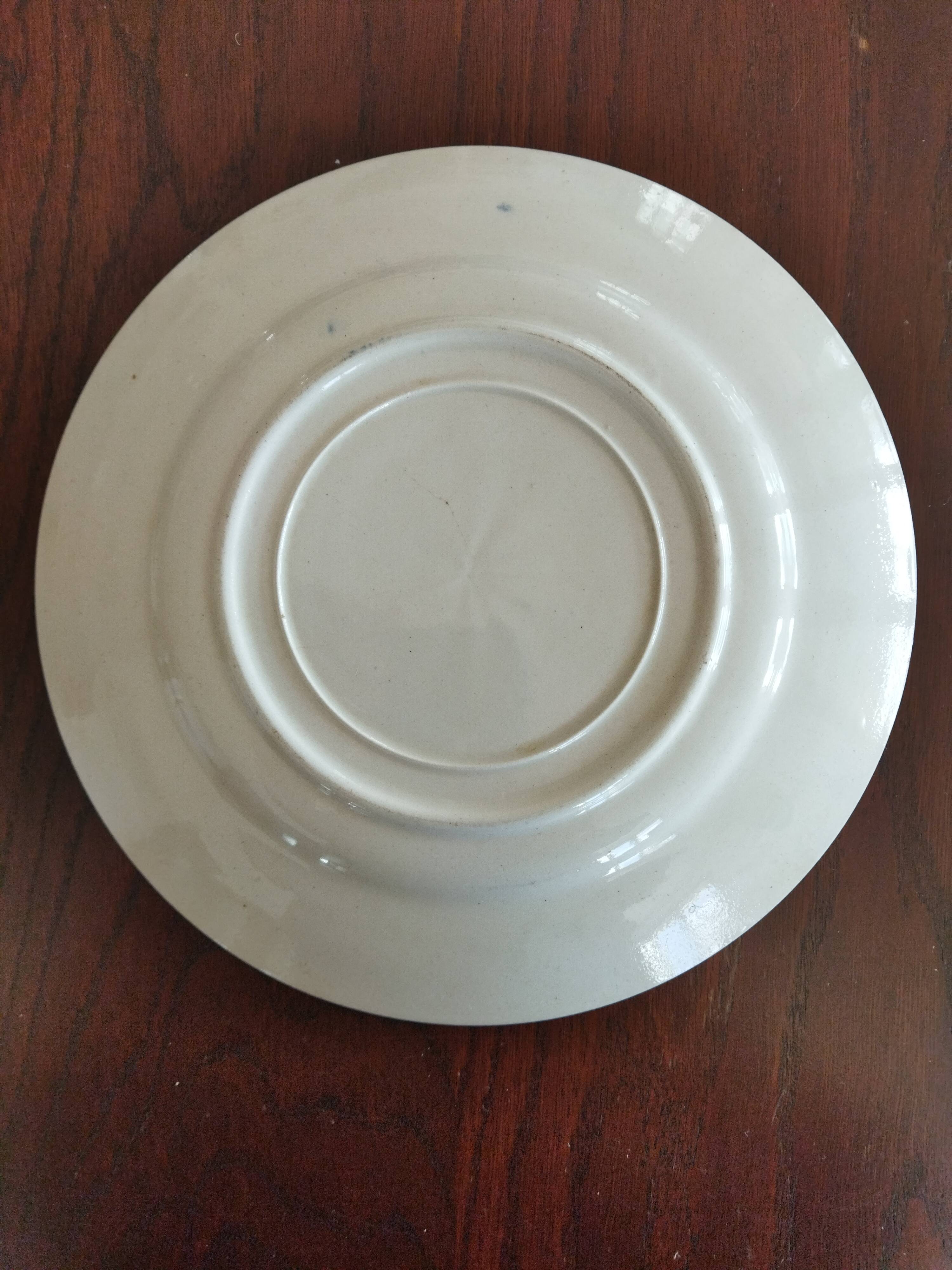 8 French earthenware dinner plates (Gien Sarreguemines Digoin Moulin des Loups Orchies)