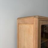 Renovated Parisian art deco solid wood display case