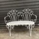 Banquette 2 place en fer forgé années 1960
