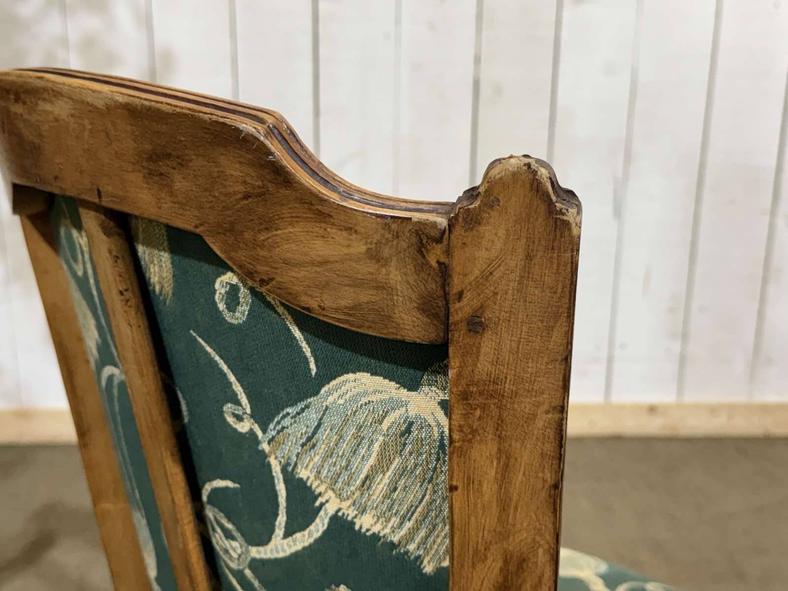 Pair of Louis XVI style armchairs in beech from the 19th century.