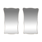 Pair of mirrors in the style of Gio Ponti. Work from the 1980s.