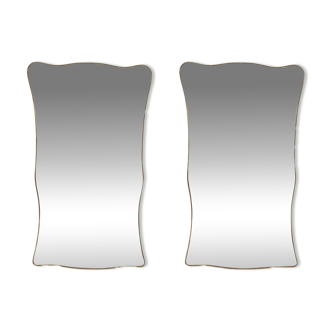 Pair of mirrors in the style of Gio Ponti. Work from the 1980s.