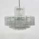 Mid-century design Doria Leuchten glass chandelier, 1970s