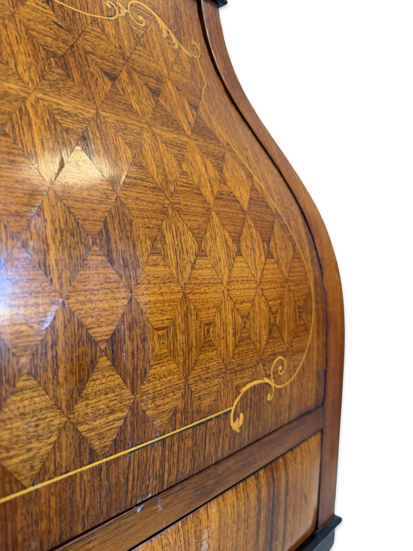 Secretary credenza in marquetry in the Italian Louis XV style from the mid-century, 1960.