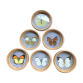 Butterflies glasses mats