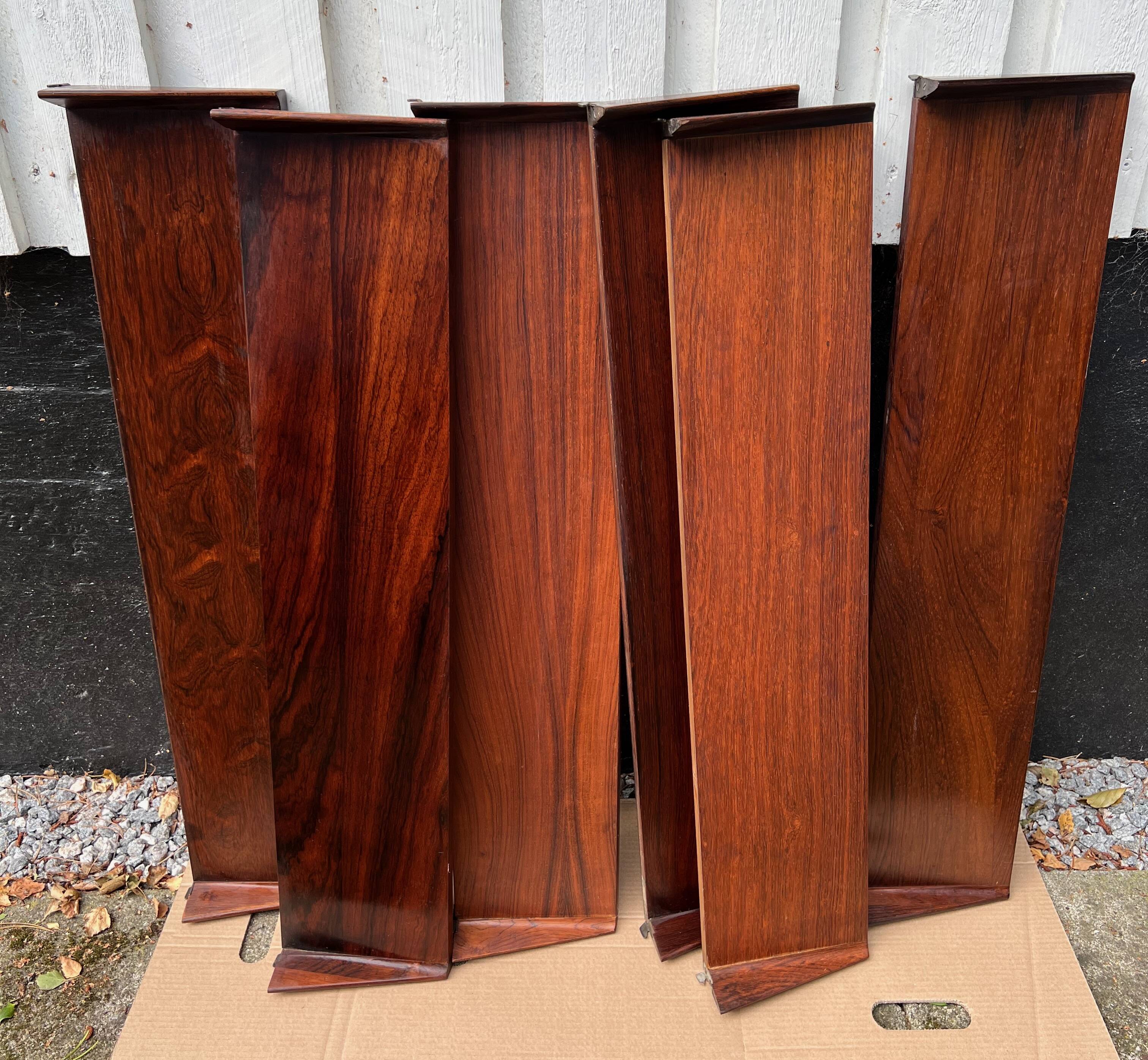 Kai Kristiansen Rosewood Shelves For Feldballes, Set Of 6