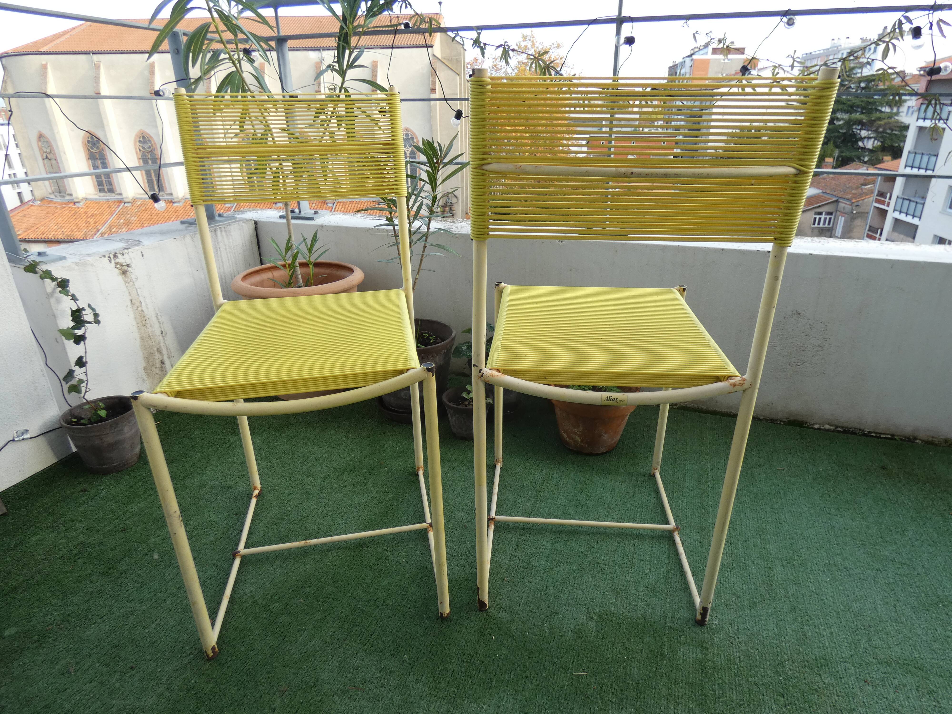 Alias spaghetti chairs Giandomenico Belotti vintage