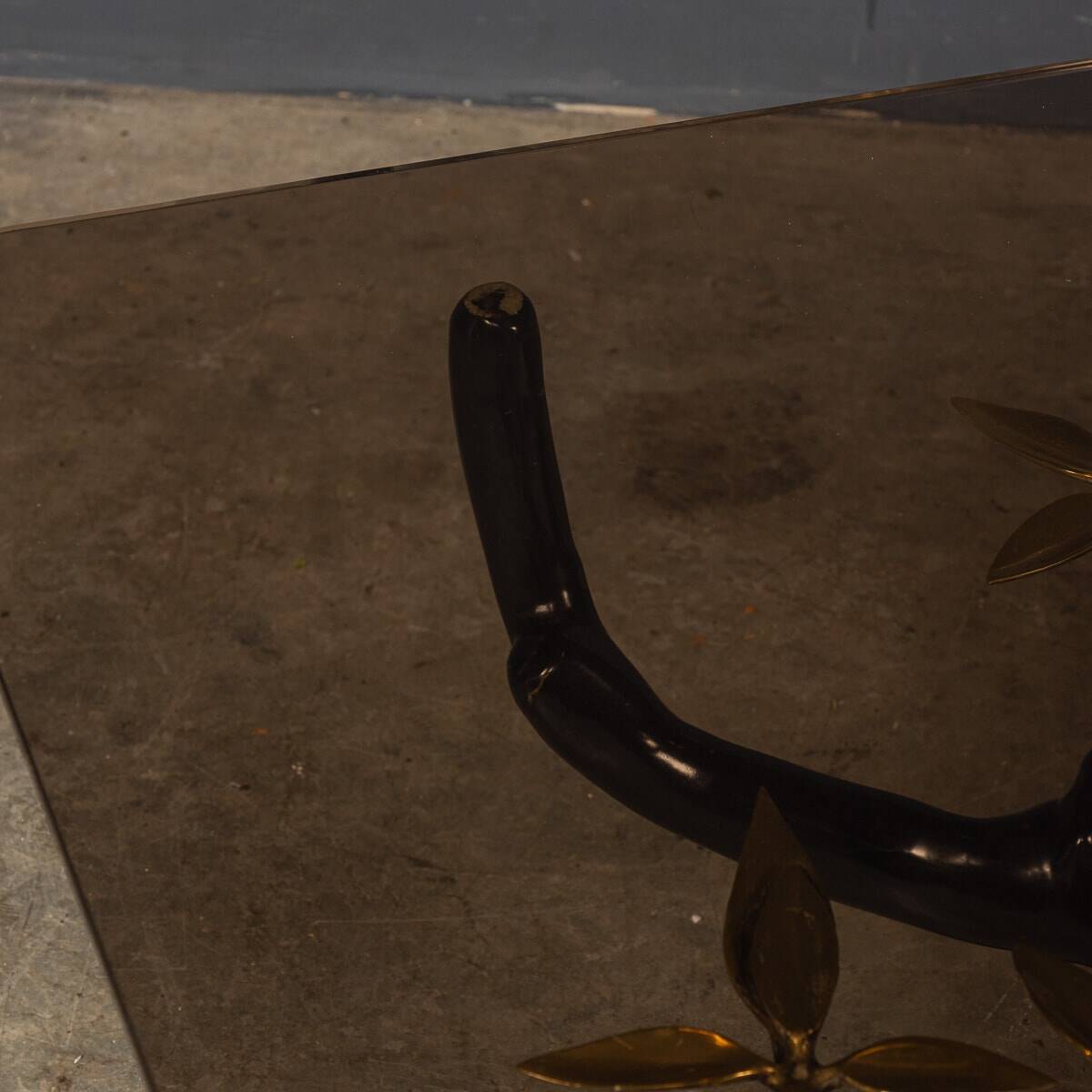 Striking mid 20thc belgian bonsai tree coffee table, willy daro c.1970