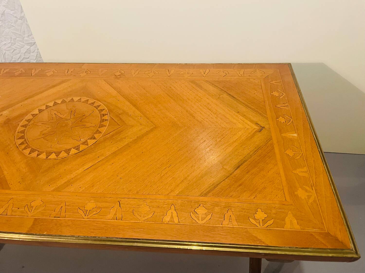 Neoclassical French Marquetry Coffee Table