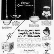 Art deco pendant light in metal, opaline and mercury glass by curtis lighting - 1920s/30s