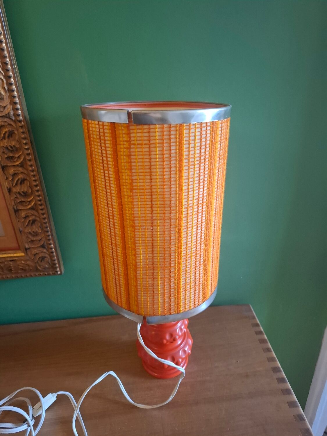 Vintage 70's opaline lamp