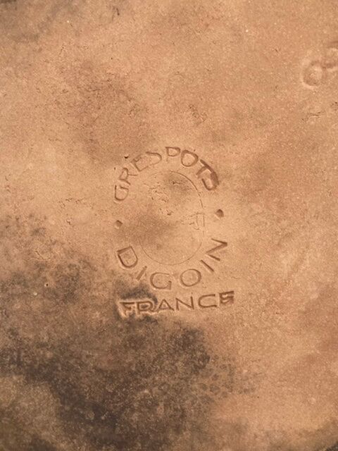 Dish in glazed earth Digoin