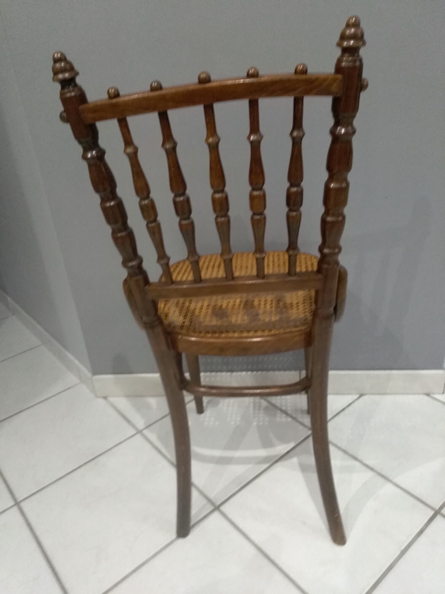 Rare suite of 8 chairs bistrot salon Fischel 1890