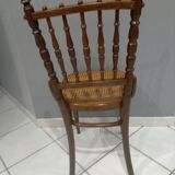 Rare suite of 8 chairs bistrot salon Fischel 1890