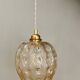 Vintage amber glass globe pendant light