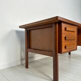 1960s Vintage Freestanding Danish Teak Writing Desk by Peter Løvig Nielsen