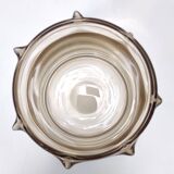 Amber Murano Glass Vase with Bugne Ascribable to Ercole Barovier, Italy