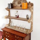 Old wall shelf carved in walnut