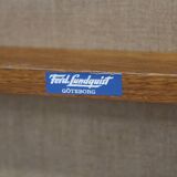 leather and oak armchair, Ferdinand Lundqvist, Sweden, 1960