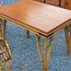 Vintage dining room attributed to Audoux and Minet in bamboo and rattan