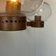 Pair of vintage wall lights, copper and bubbled glass, BEGA Germany 1970