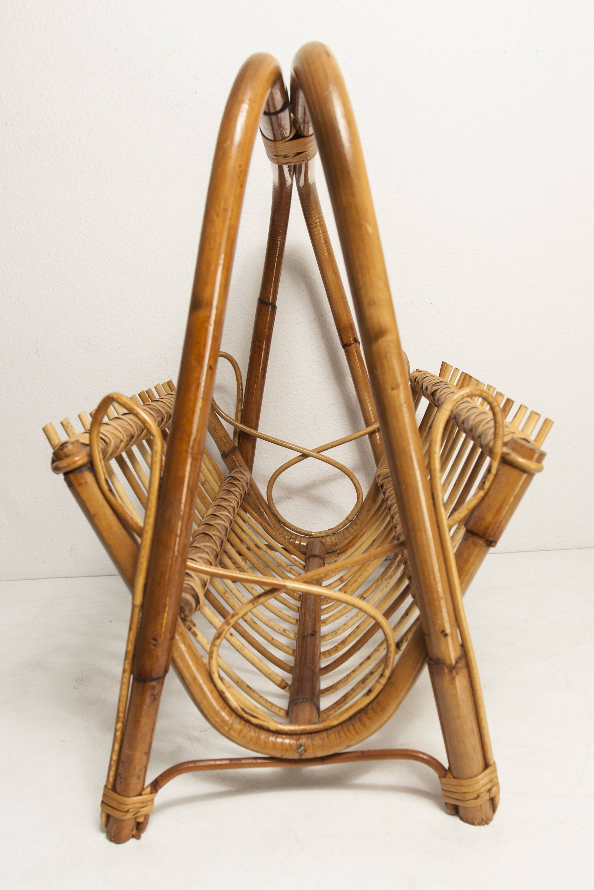 Bamboo magazine rack 1960