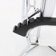 Fauteuil réglable chromé Bauhaus restauré des années 1940 en cuir blanc, Tchécoslovaquie