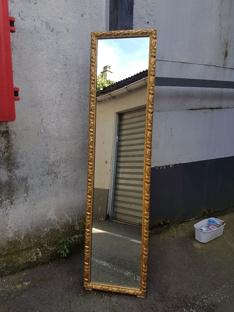 Miroir doré de style italien dit " francesca "  44x178cm