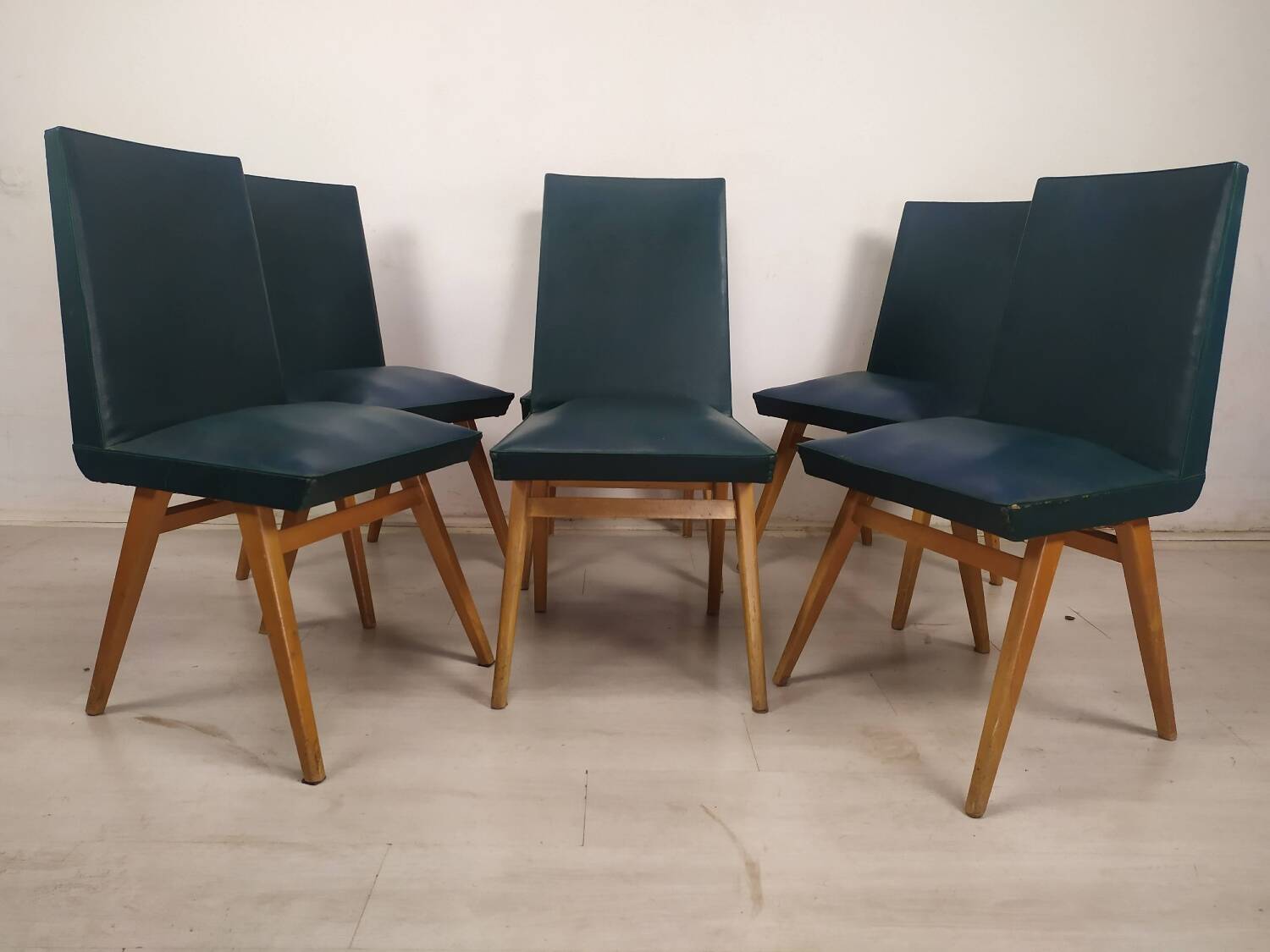 Vintage blue green chairs