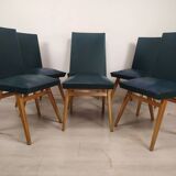 Chaises vintage bleu vert
