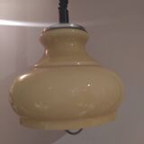 vintage opaline suspension Italy 1970 Rolly system
