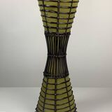 Lampadaire en bambou et tissu
