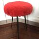 Tabouret pelfran rouge 1960