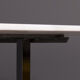Dining table with oval Carrara marble top
