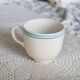 Vintage Salins earthenware coffee cup - Floral pattern