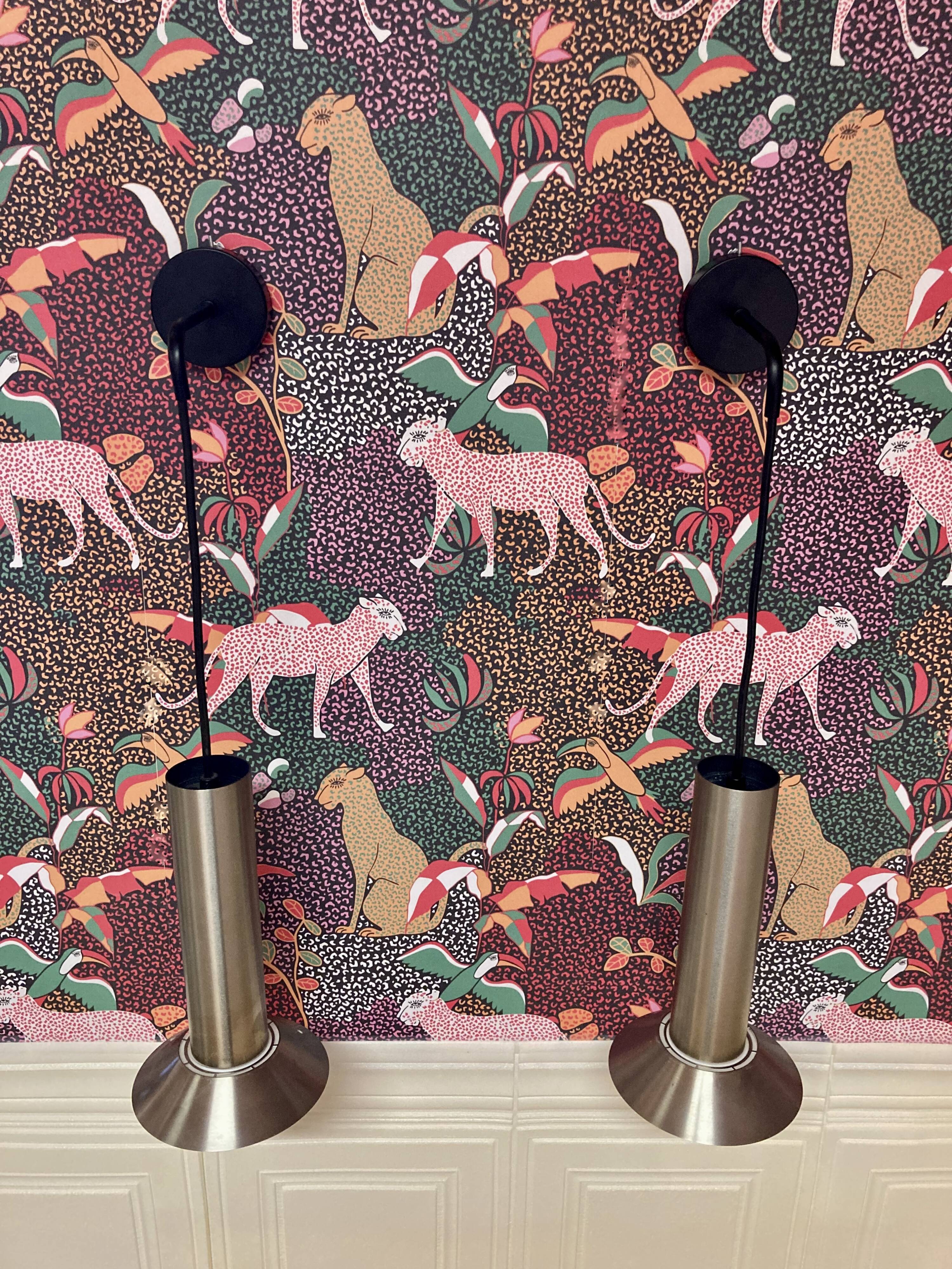 Pair of modular wall lights, 1960s design.