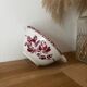 Vintage earthenware bowl with pink floral design from Badonviller.